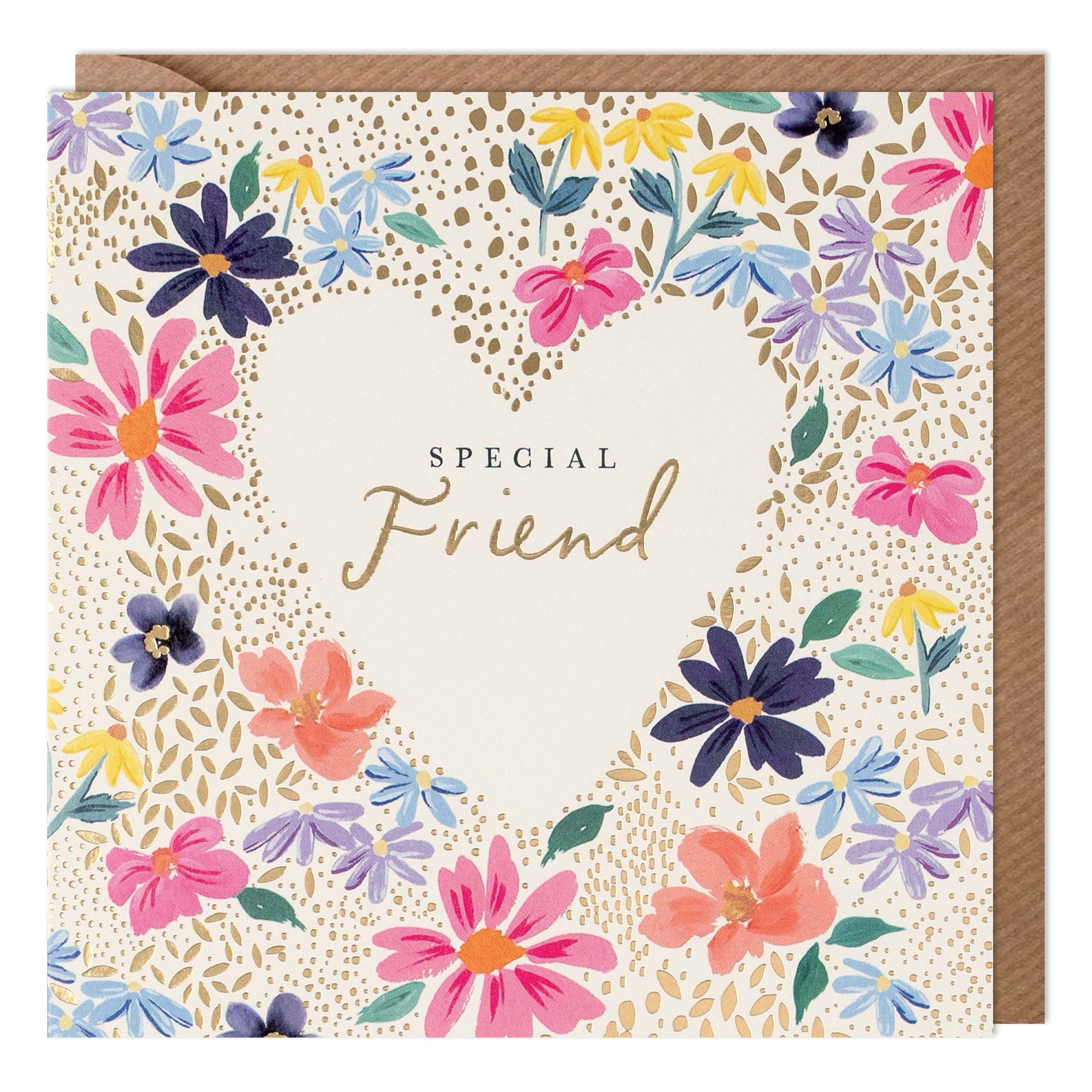 Flowers Special Friend Birthday Card