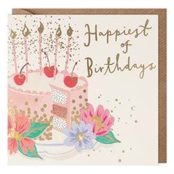 Cherry Cake Birthday Card