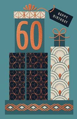 Presents 60th Birthday Card