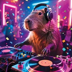 Party Capybara Birthday Card