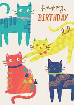 Cats Birthday Card