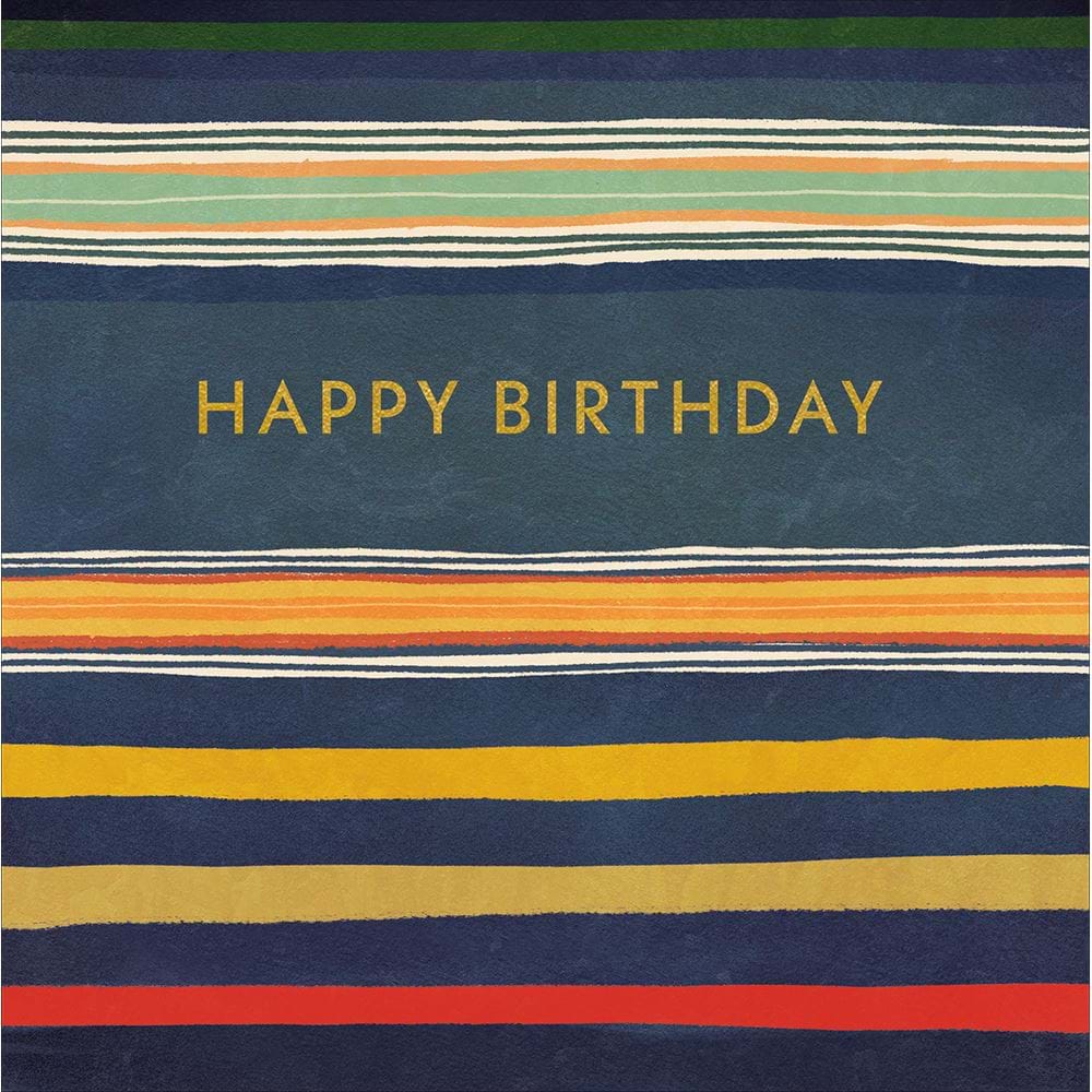 Stripes Birthday Card