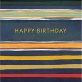 Stripes Birthday Card