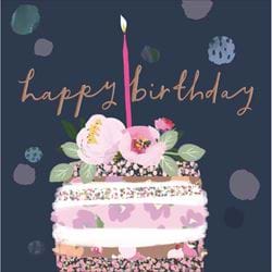 Floral Cake Birthday Card