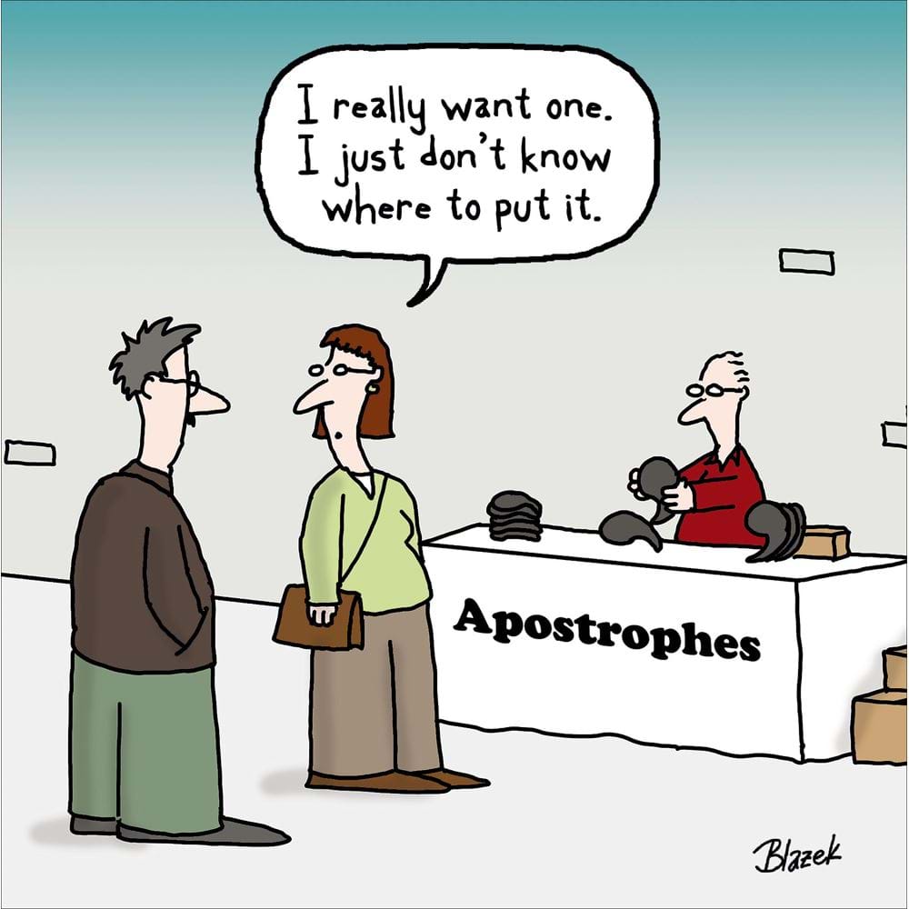 Apostrophes Funny Birthday Card