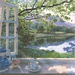 Tea By The Lake Greeting Card