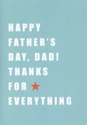 Thanks For Everything Father's Day Card
