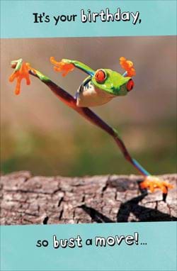 Bust A Move Birthday Card