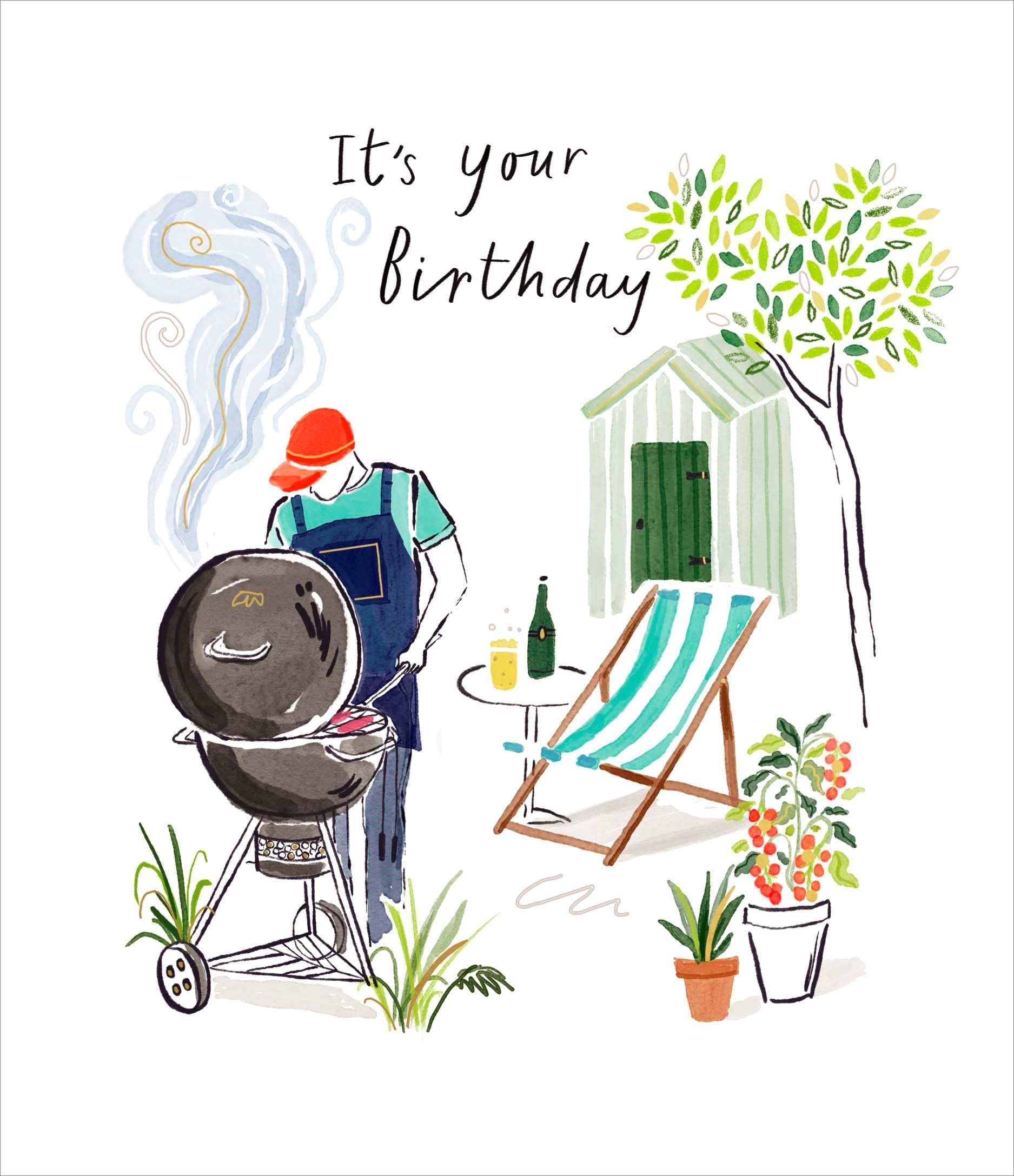 Barbeque Time Birthday Card