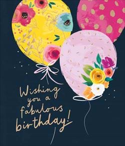 Fabulous Balloons Birthday Card