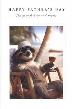 Relaxing Sloth Father's Day Card