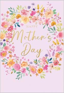 Floral Wreath Mother's Day Card
