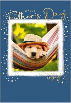 Sleepy Dog Father's Day Card