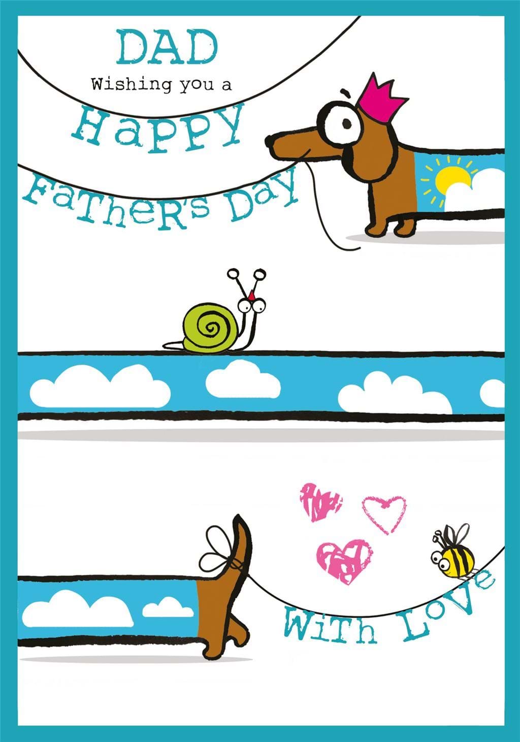 Sausage Dog Father's Day Card