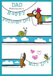 Sausage Dog Father's Day Card