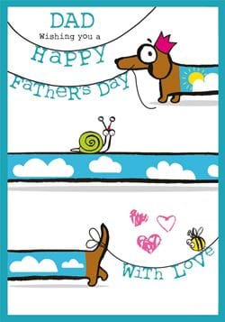Sausage Dog Father's Day Card