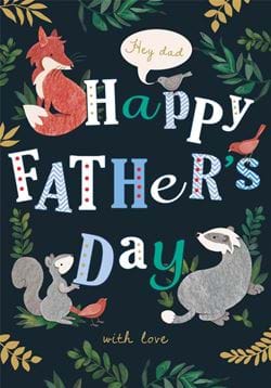 Woodland Animals Father's Day Card