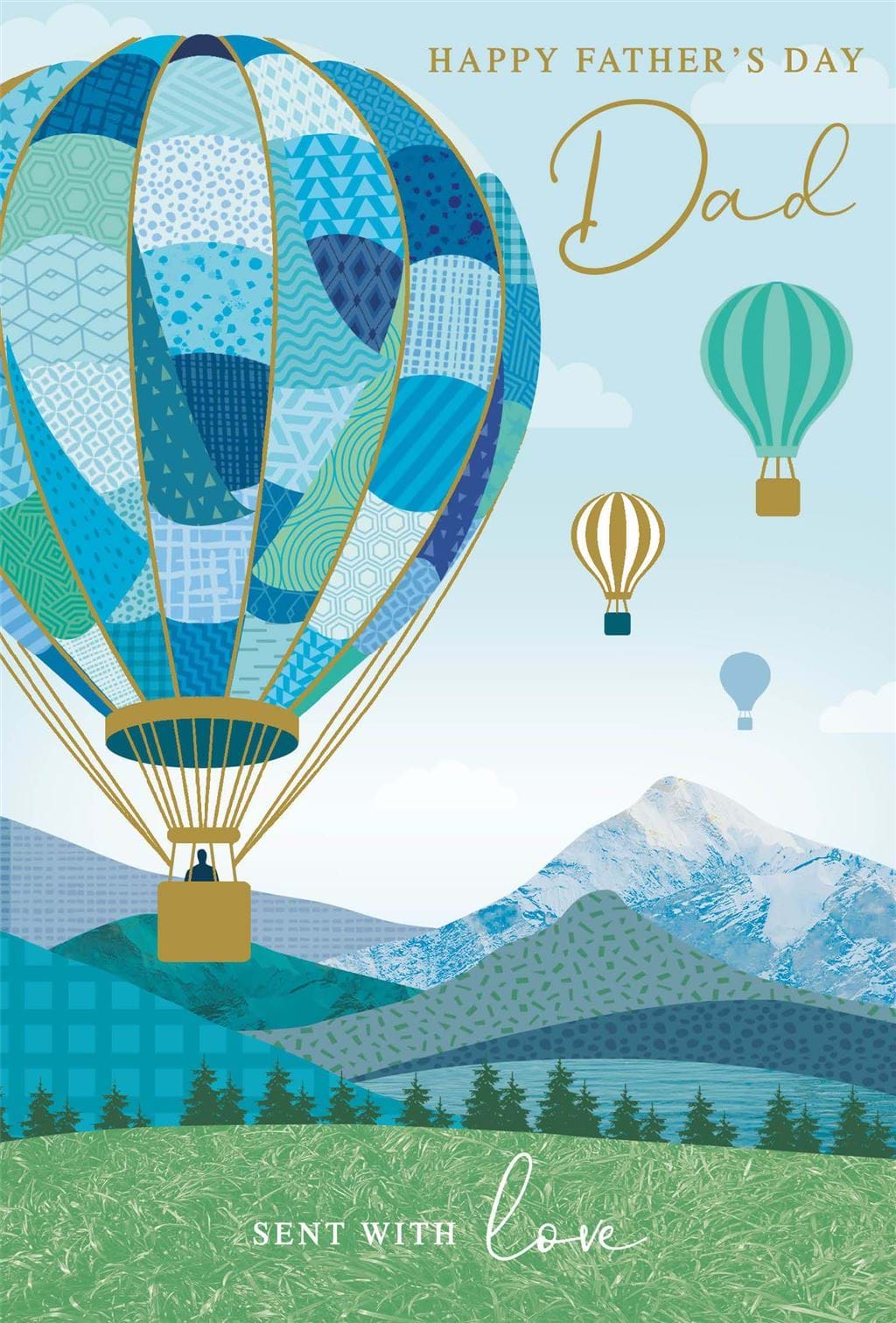 Hot Air Balloons Father's Day Card