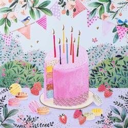 Pink Cake Birthday Card