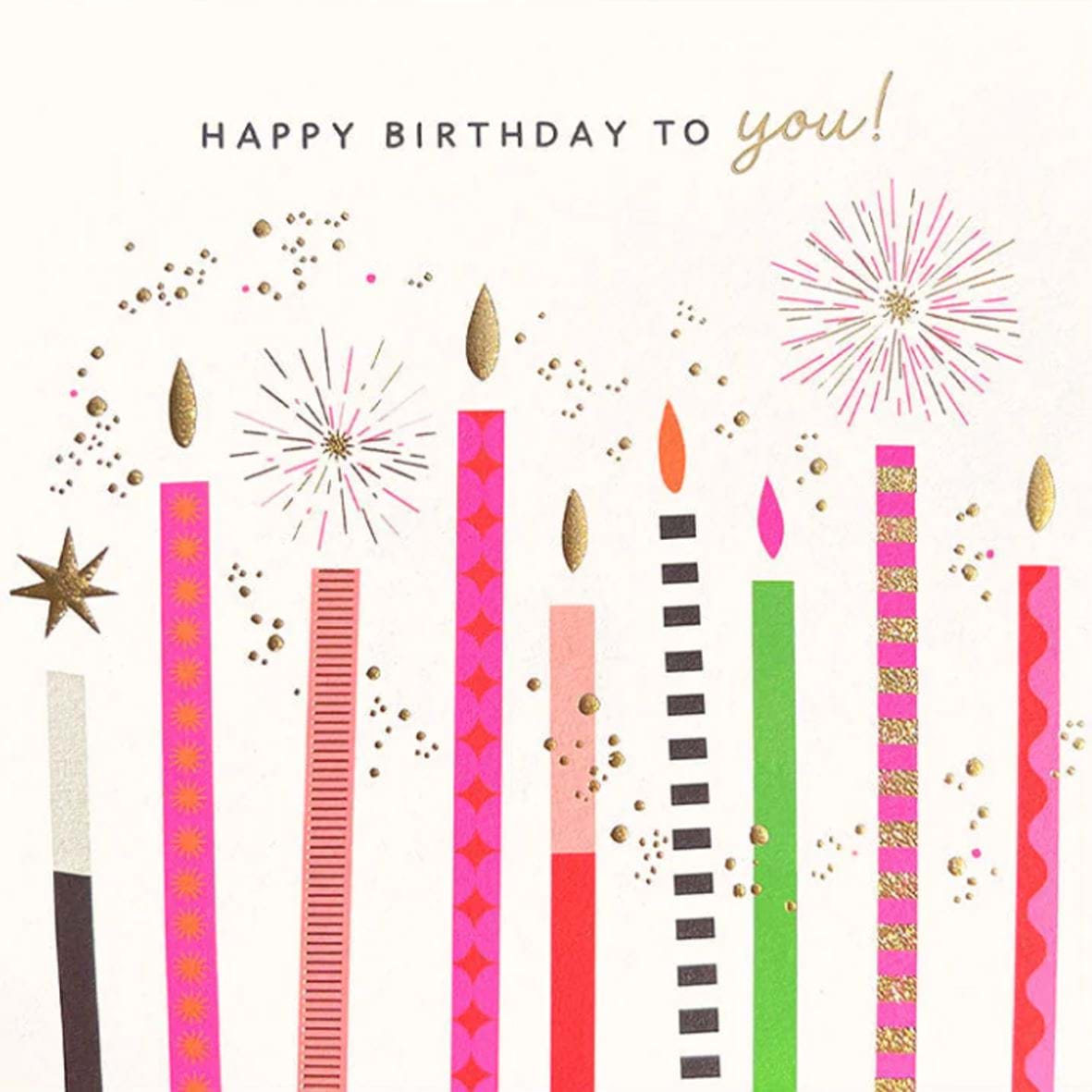 Sparkle Candles Birthday Card
