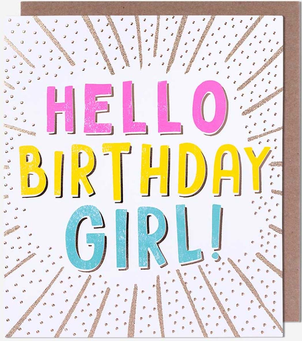 Hello Birthday Girl Card