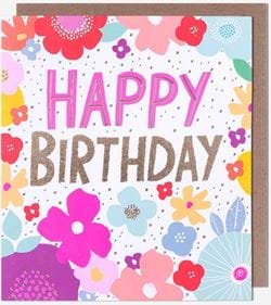Floral Pop Birthday Card