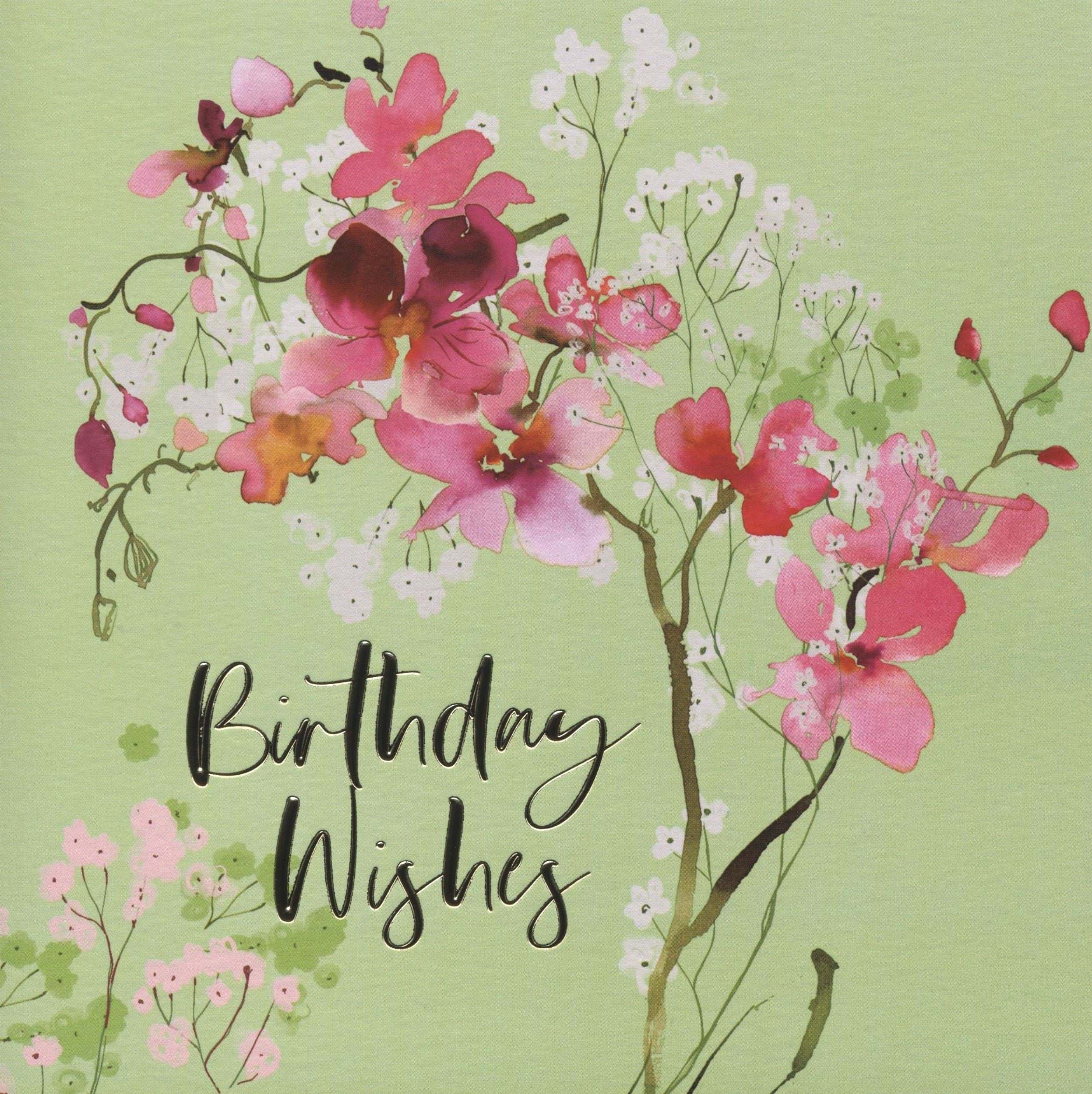 Pink Blossom Birthday Card