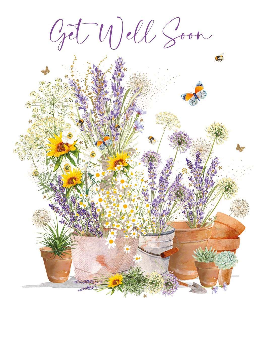 Lavender Get Well Soon Card