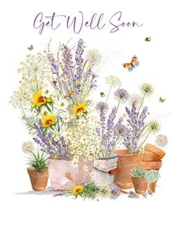 Lavender Get Well Soon Card