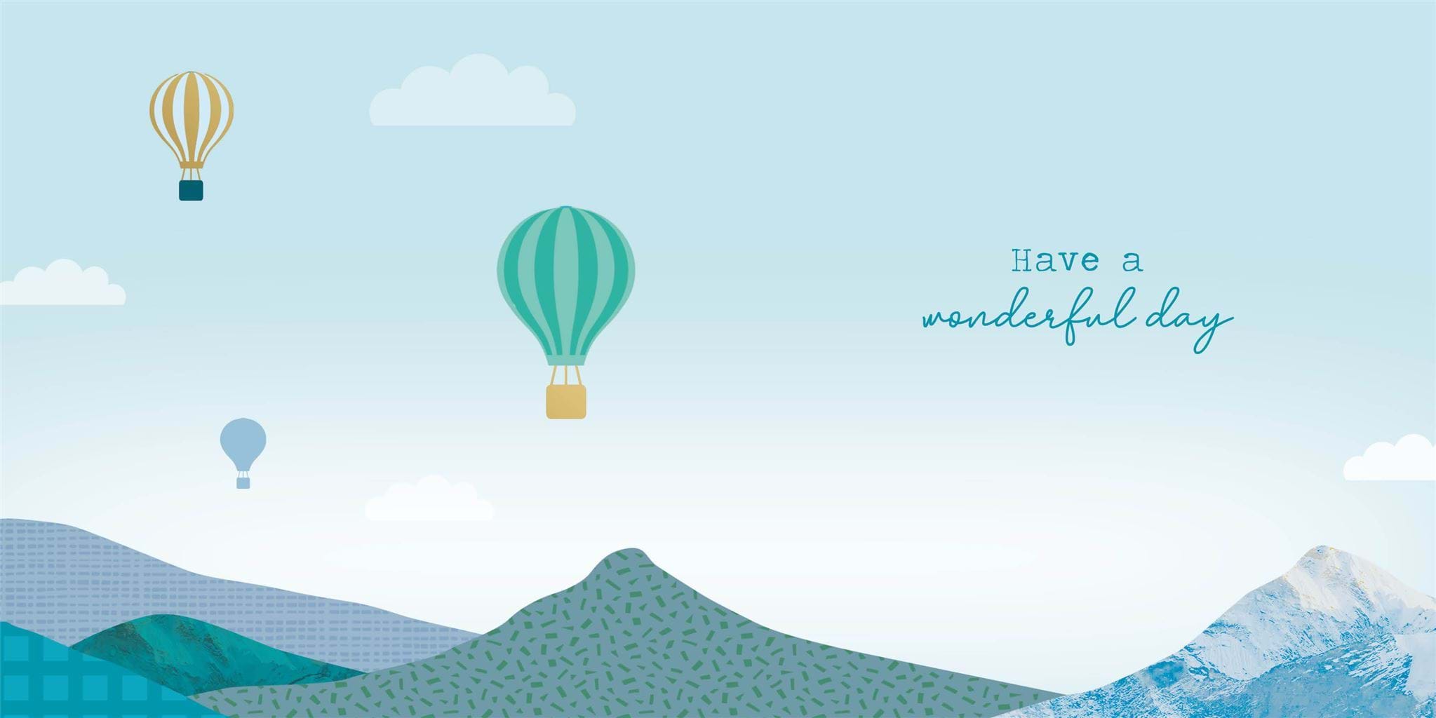 Hot Air Balloon Birthday Card