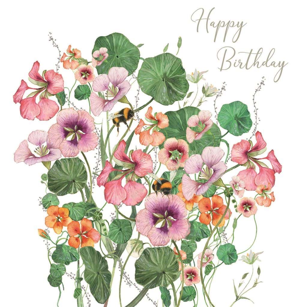 Nasturtiums Birthday Card