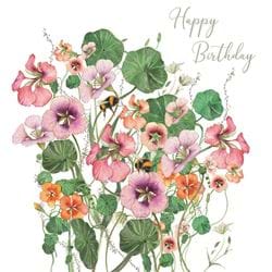 Nasturtiums Birthday Card