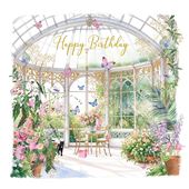 Floral Glasshouse Birthday Card