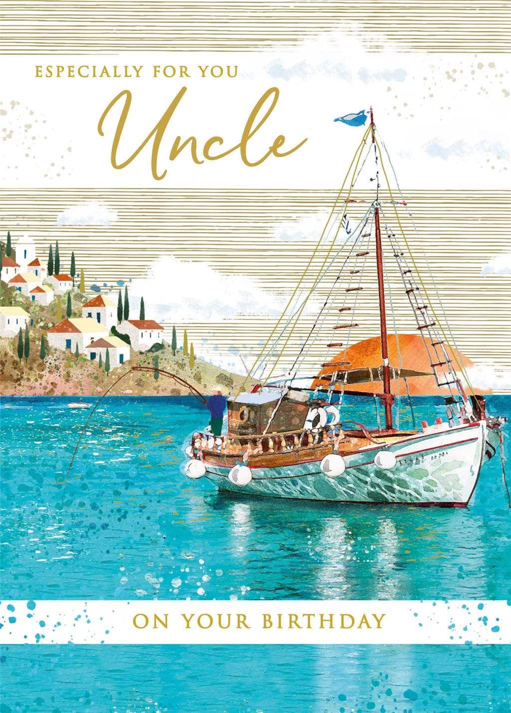Sailing Boat Uncle Birthday Card