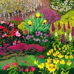 Summer Walled Garden Greeting Card