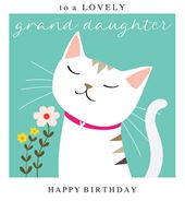 Cat Granddaughter Birthday Card