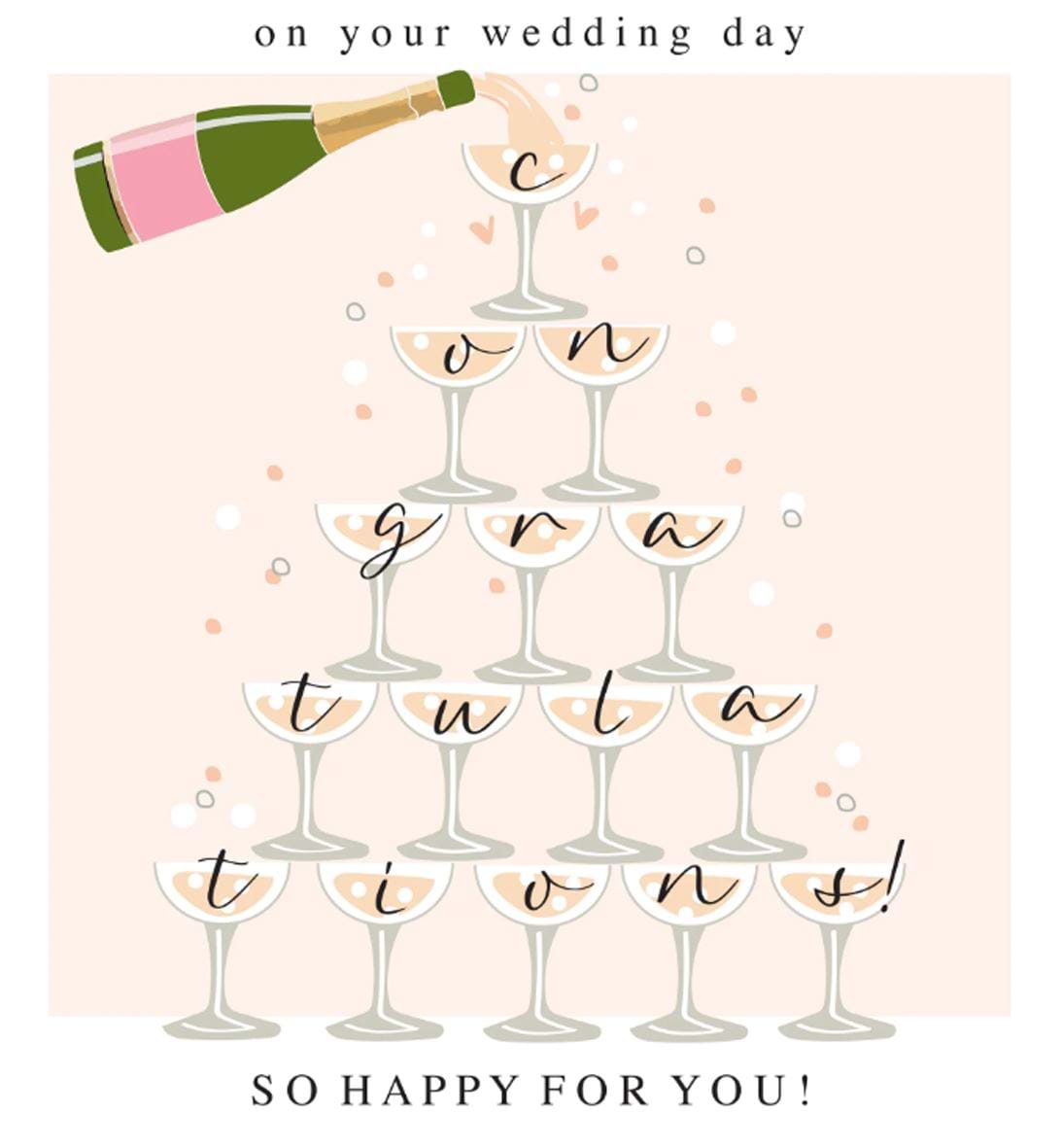 Drink Tower Wedding Card