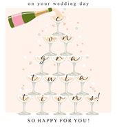 Drink Tower Wedding Card