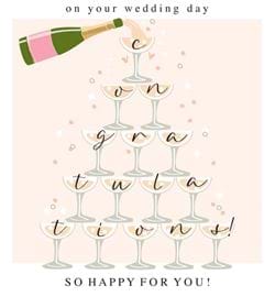 Drink Tower Wedding Card