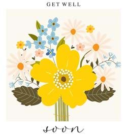 Flowers Get Well Soon Card