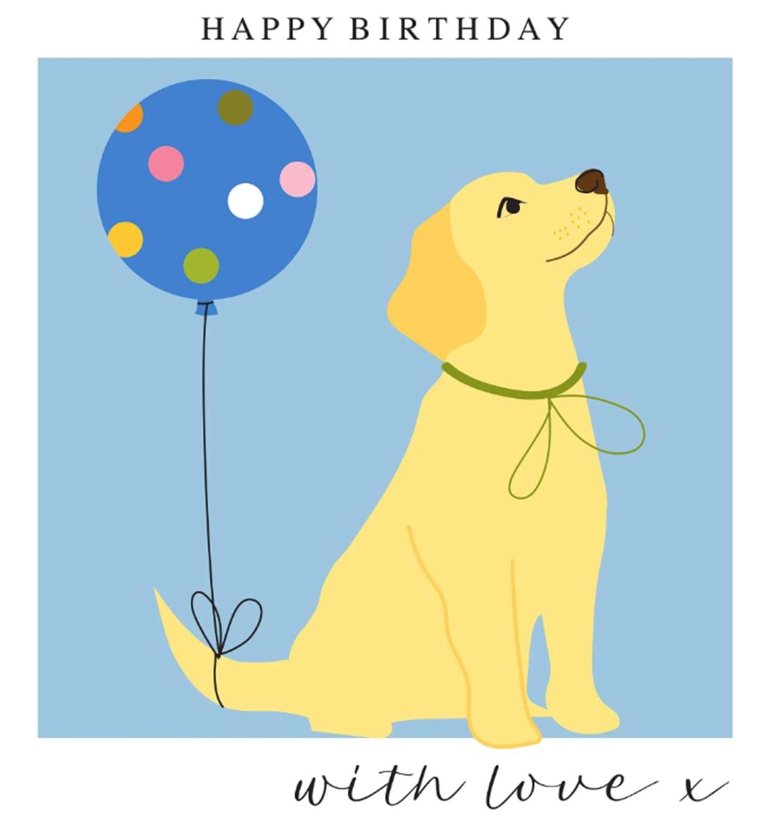 Yellow Lab Birthday Card
