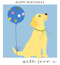 Yellow Lab Birthday Card