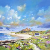 Bamburgh Blue Greeting Card