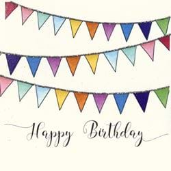 Colourful Bunting Birthday Card