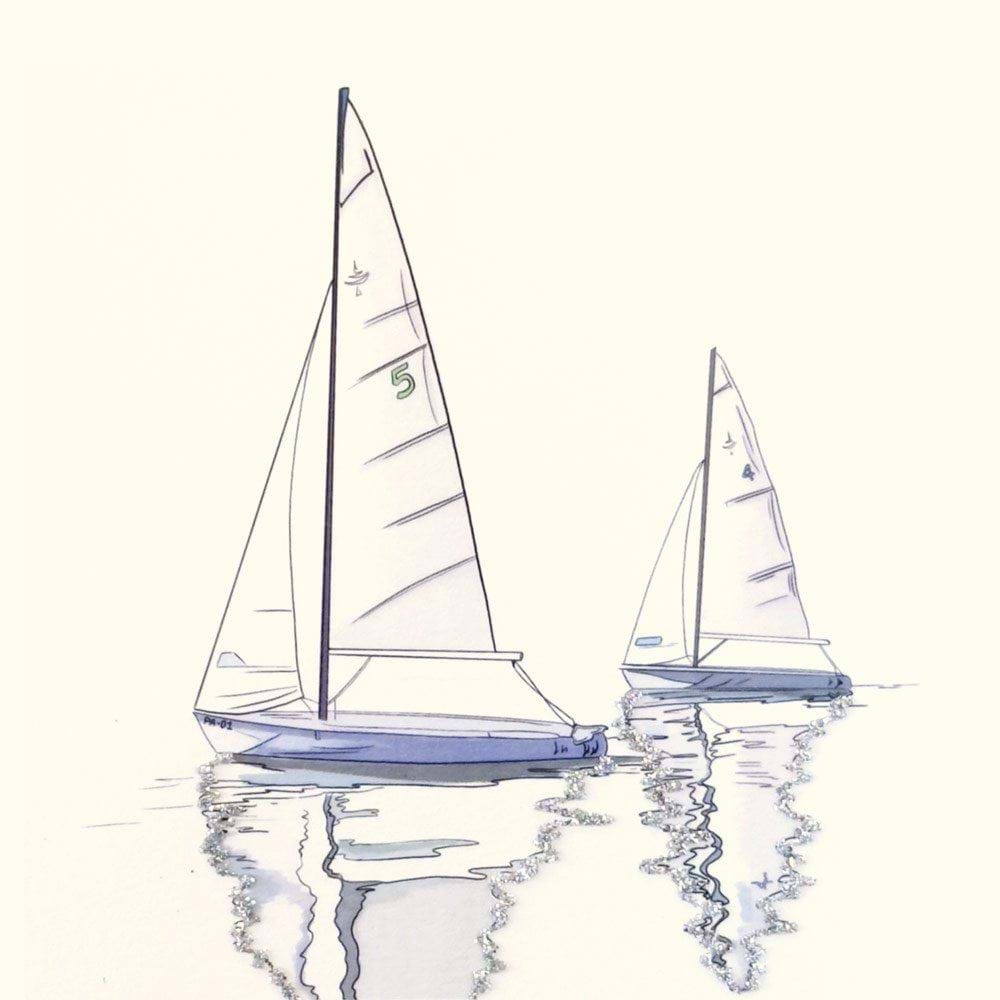 Sailing Boats Greeting Card