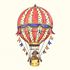 Hot Ait Balloon Greeting Card
