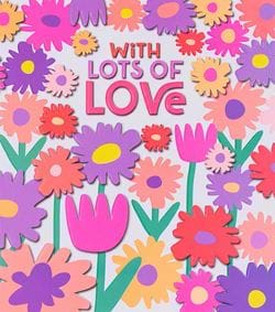 With Love Flowers Birthday Card