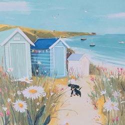 Beach Huts Greeting Card