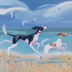 Beach Dogs Greeting Card