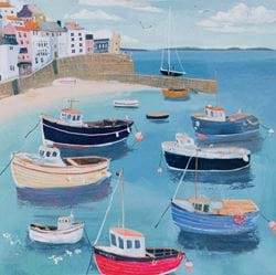Harbour Boats Greeting Card